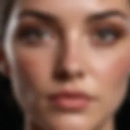 Close-up of dark spots under the eyes