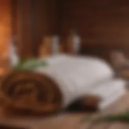 Aromatic herbs in a sauna blanket