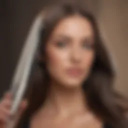 Sleek design of Babyliss Pro Titanium Flat Iron showcasing its metallic finish