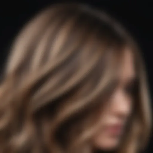 Artistic brush strokes on hair