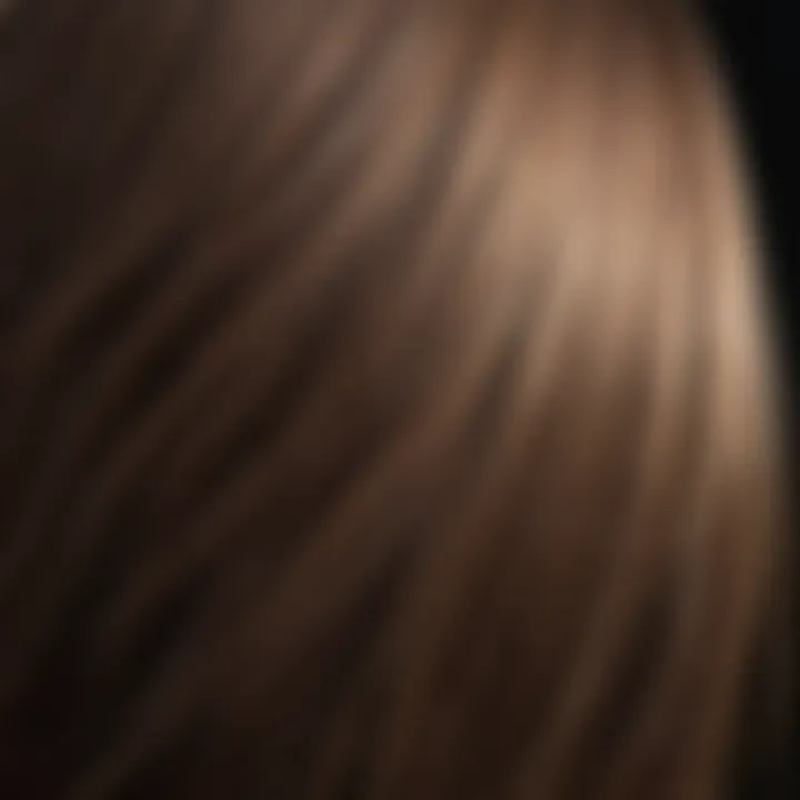 Close-up of smooth, shiny hair strands