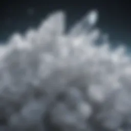 Close-up of Epsom salt crystals showcasing their texture and purity