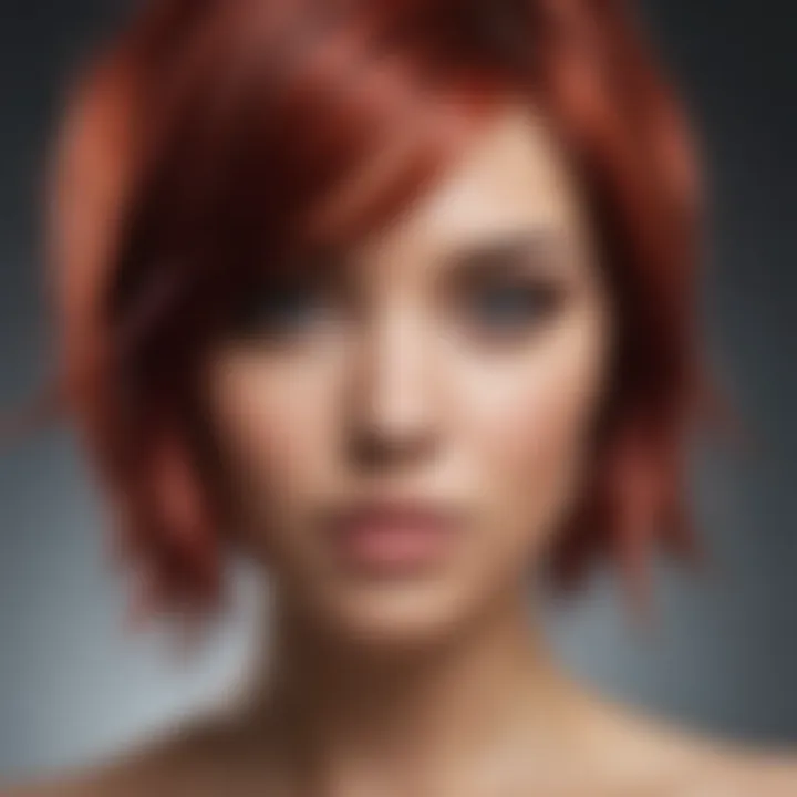 Model showcasing unique hair color application