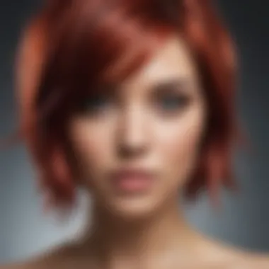 Creative Hair Color Application Techniques Model showcasing unique hair color application