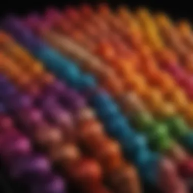 A Spectrum of Fun Hair Colors Vibrant hair dye colors displayed elegantly