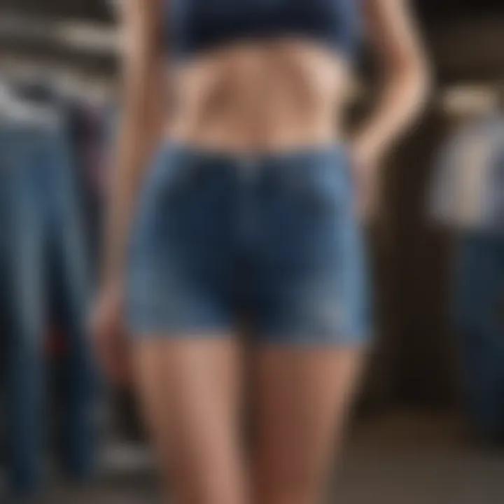 Online Platform with Trendsetting Jean Shorts