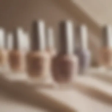 Elegant display of OPI neutral dip colors