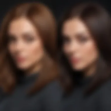 Transformative Hair Color Results Before and after results of permanent hair color application