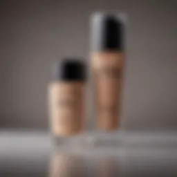A serene setting showcasing a range of tinted moisturizers with SPF for mature skin