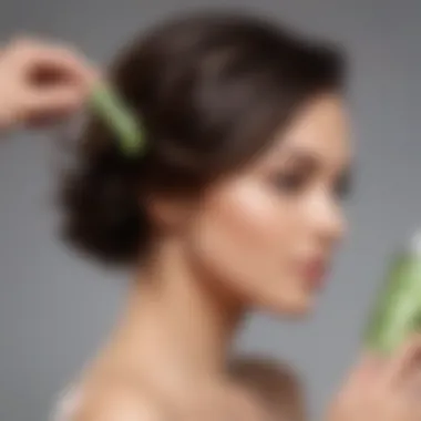 Applying Biolage Full Density Conditioner A user applying Biolage Full Density conditioner in a luxurious setting