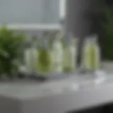 An elegant display of Biolage Full Density products arranged on a vanity