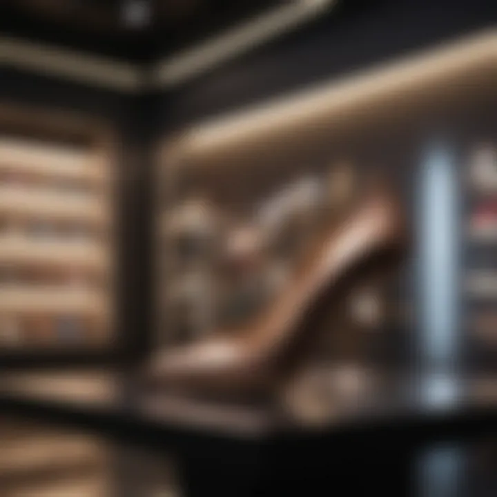 Elegant branded shoe display