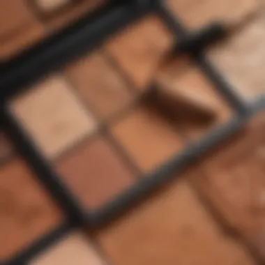 Art-Inspired Bronzer Palette with Brush Strokes Detail Bronzer palette with artistic brush strokes