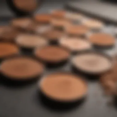 Elegantly Blended Bronzer Swatches in Gradient Tones Bronzer swatches in gradient tones