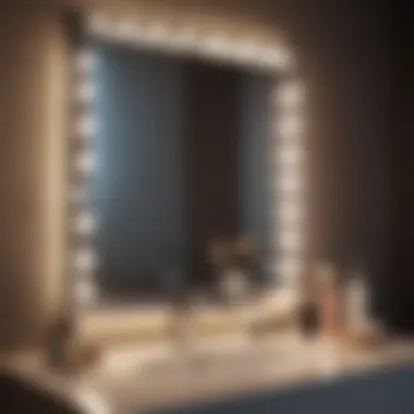 Minimalist and chic backlit mirror enhancing vanity area