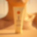 Matte Finish Sunblock for Oily Skin A close-up view of a sunblock bottle with a matte finish, ideal for oily skin.