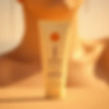 Matte Finish Sunblock for Oily Skin A close-up view of a sunblock bottle with a matte finish, ideal for oily skin.