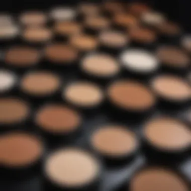 Close-up of foundation swatches on rich dark skin tones