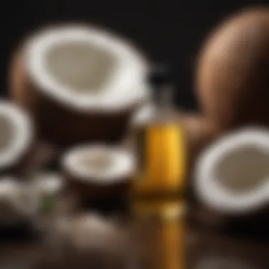 Natural ingredients used alongside coconut oil for hair health