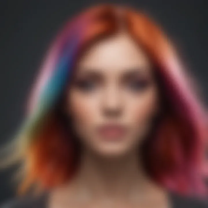 Vibrant hair color palette