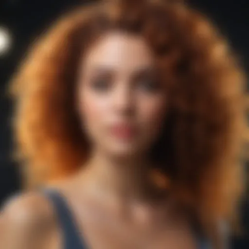 Vibrant curls showcasing color retention