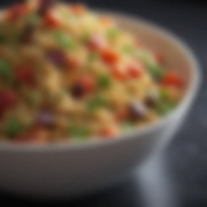 Colorful quinoa salad in a bowl