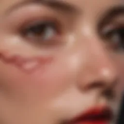 Close-up of a nose with visible red veins