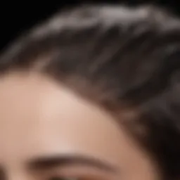 Close-up of healthy scalp with no visible flakes