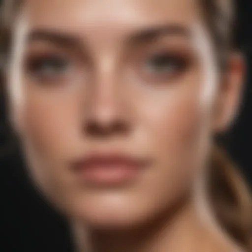 An array of foundation types for concealing acne scars
