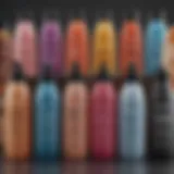A collection of hair color remover products showcasing their labels and ingredients.