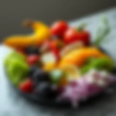 A vibrant plate of nutrient-rich foods supporting hair health