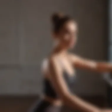Grace and Balance in Barre A graceful figure performing a barre exercise