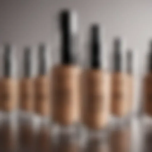 A showcase of popular drugstore foundation bottles