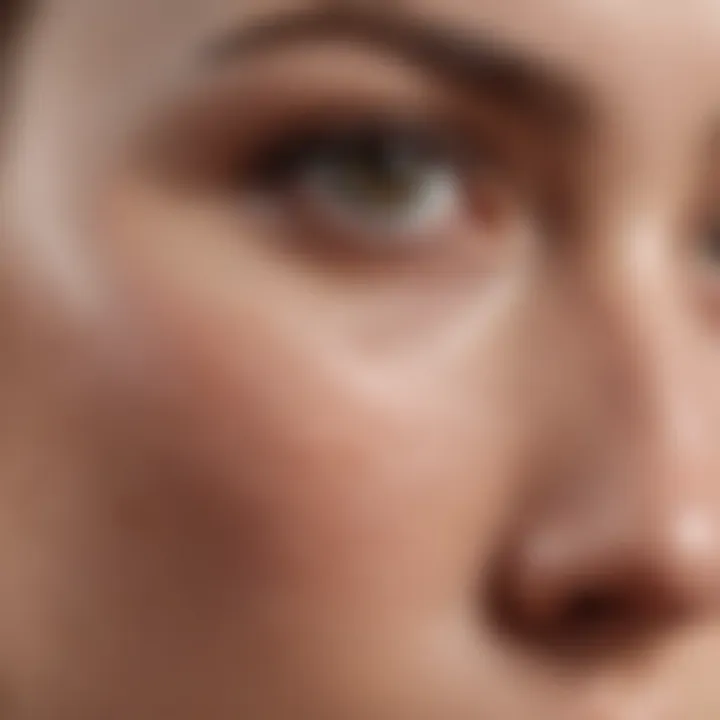 Close-up of dry textured skin highlighting areas of concern