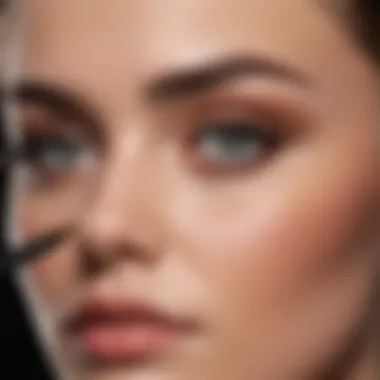 Close-up of a brow pencil selecting shades to match natural eyebrow color.