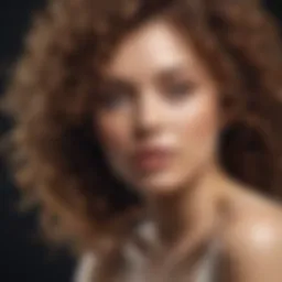 A close-up of luxurious curls enhanced by defining cream