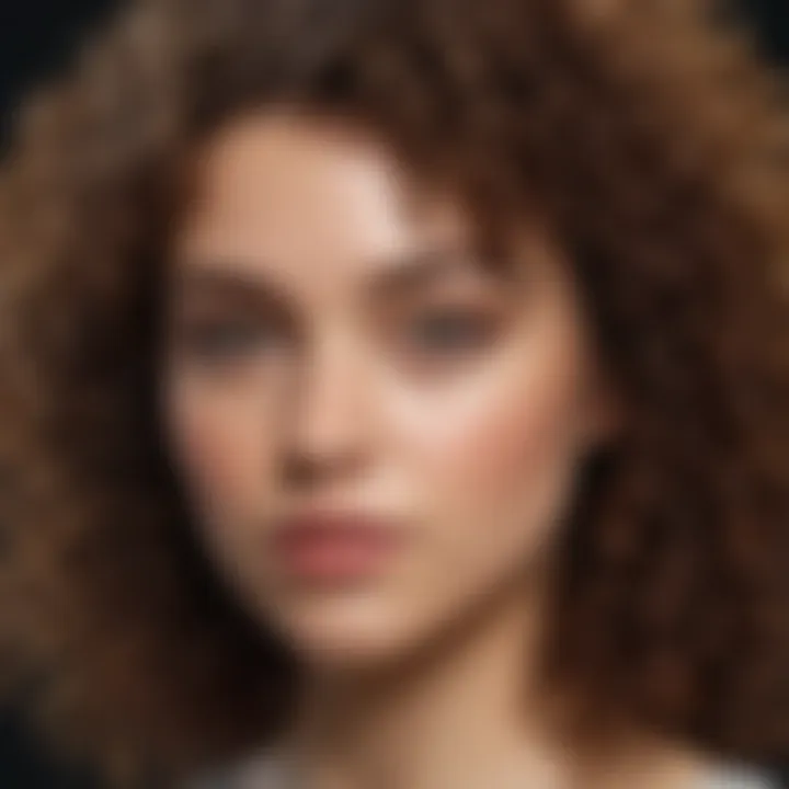 Curly hair patterns resembling unique artistry