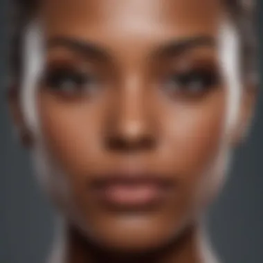 Close-up of skin undertones for dark complexions