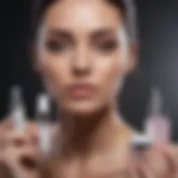An assortment of dark spot correcting products displayed elegantly