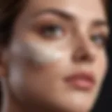 A close-up of a luxurious cream being applied to smooth skin, highlighting texture and hydration.