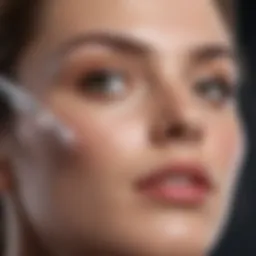 Close-up of a dermalinfusion facial in action, showcasing the infusion of serums into the skin.