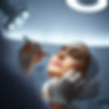 A professional applying the Dermavel Fibroblast Pen in a well-lit skincare clinic environment