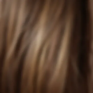 Close-up of seamless hair extensions application