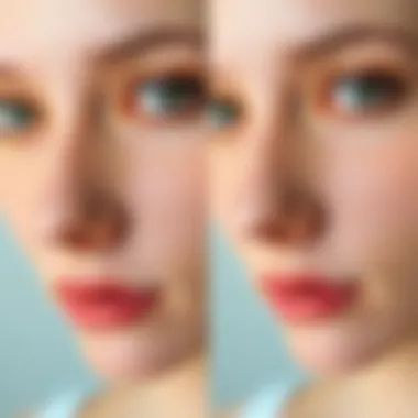 Transforming Dark Circles with Concealer Before and after application of concealer on dark circles