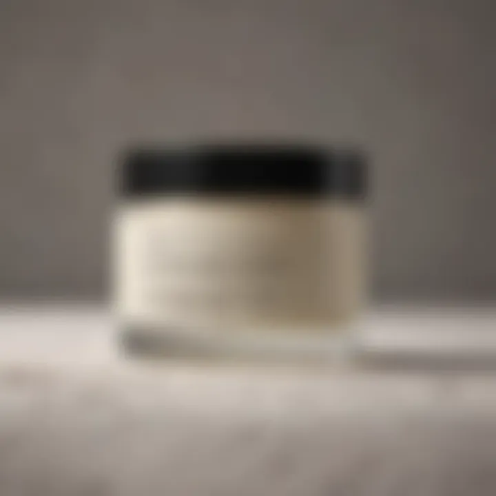 Cream jar with natural ingredients