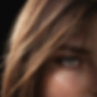 Healthy Hair Shine Close-up of healthy hair strands reflecting light