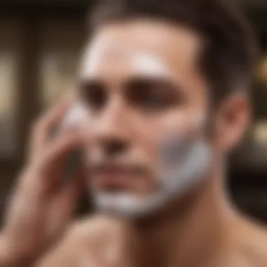 Applying Hydrating Mask A person applying hydrating hair mask