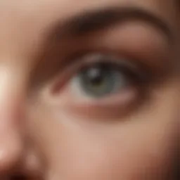 Close-up of a soothing eye treatment gel on a vanity