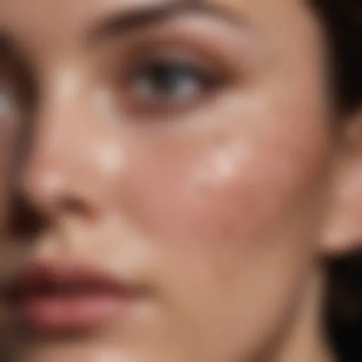 Close-up view of skin with dark spots highlighting areas for treatment