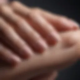 Close-up of healthy nails with a glossy finish showcasing natural beauty